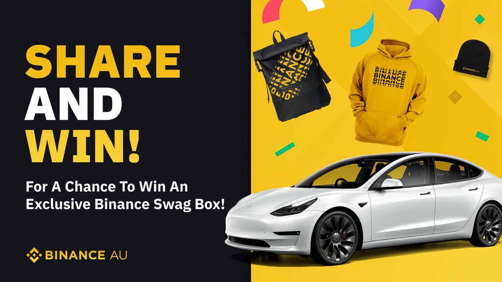Spread the word of our Tesla Model 3 Performance Giveaway for a chance to win an exclusive Binance Swag Box! (Backpack + Hoodie + Beanie)

Follow the link to enter now 👇
bit.ly/3x1CFFx