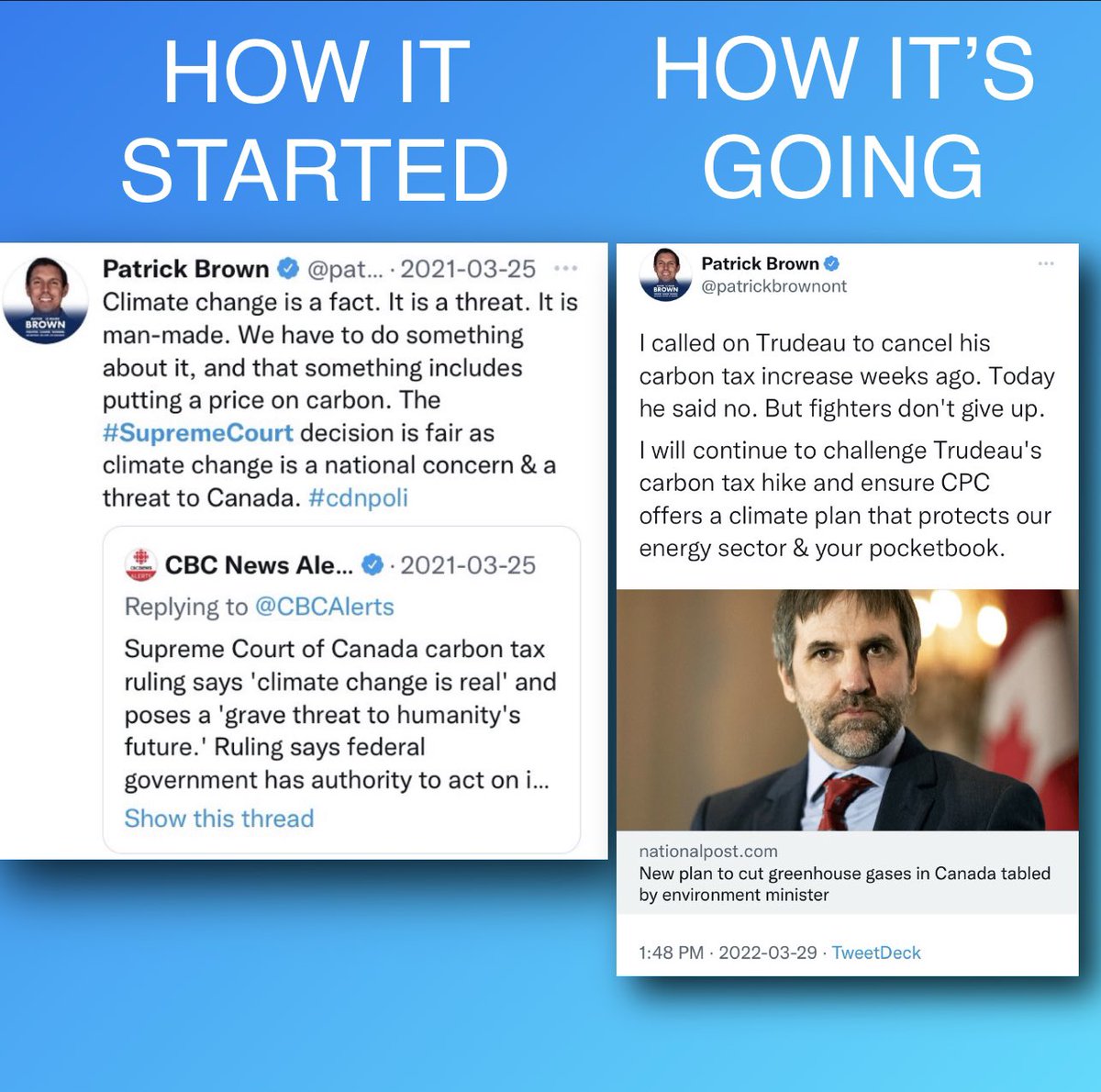 MarkGerretsen's tweet photo. Remarkable how chasing after the alt-right voters changes a person. Remind me how that worked out for @erinotoole? 🙄
Bring it on @patrickbrownont. ✌️
#cdnpoli https://t.co/NTBOKAT8wN