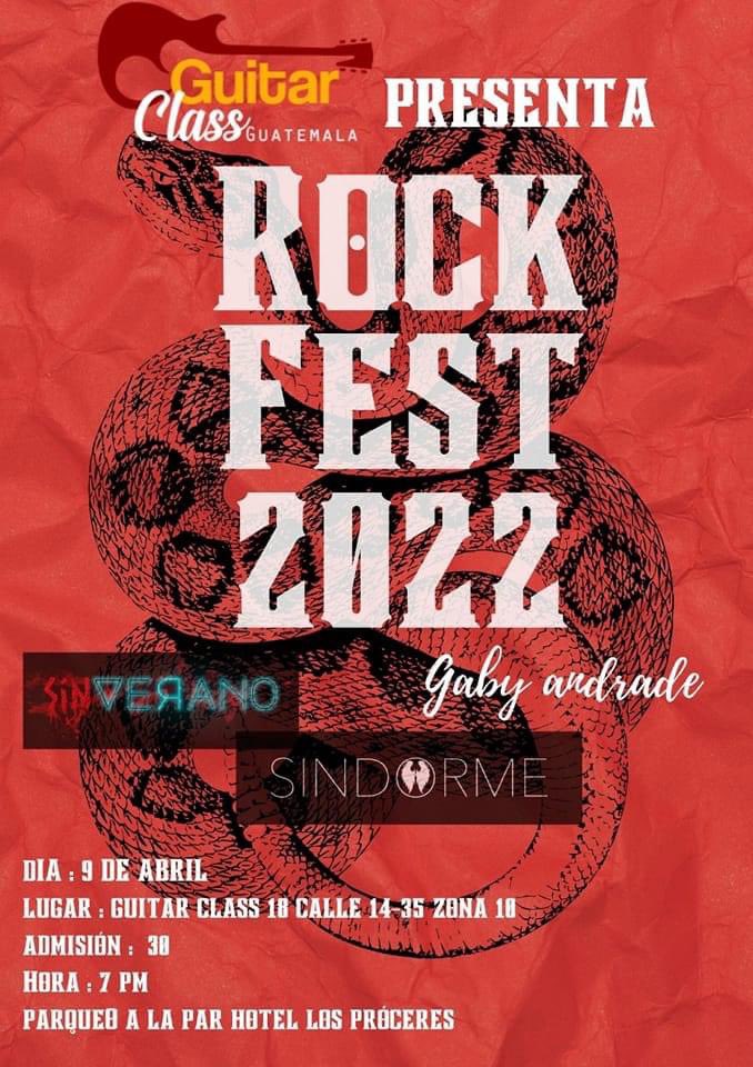 SindormeBand's tweet photo. De regreso a la acción este sábado 09 de abril, los esperamos en Guitar Class, Zona 10 a partir de las 7pm 😎🤘🏽
#SINDORME #rockfest2022 #Guitarclass https://t.co/AXKYewDwWE