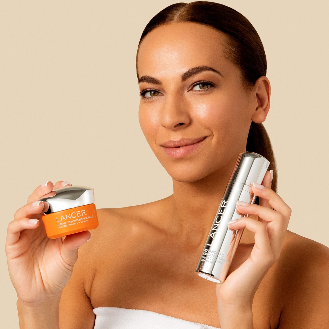 Have you visited the Lancer Virtual Dermatology Shop yet? Take a Skin Consultation quiz that delivers you a customized skincare routine, and shop this exclusive duo of Advanced C Radiance Treatment and Instant Brightening Booster 🧡 Discover the shop at bit.ly/3LnikOH