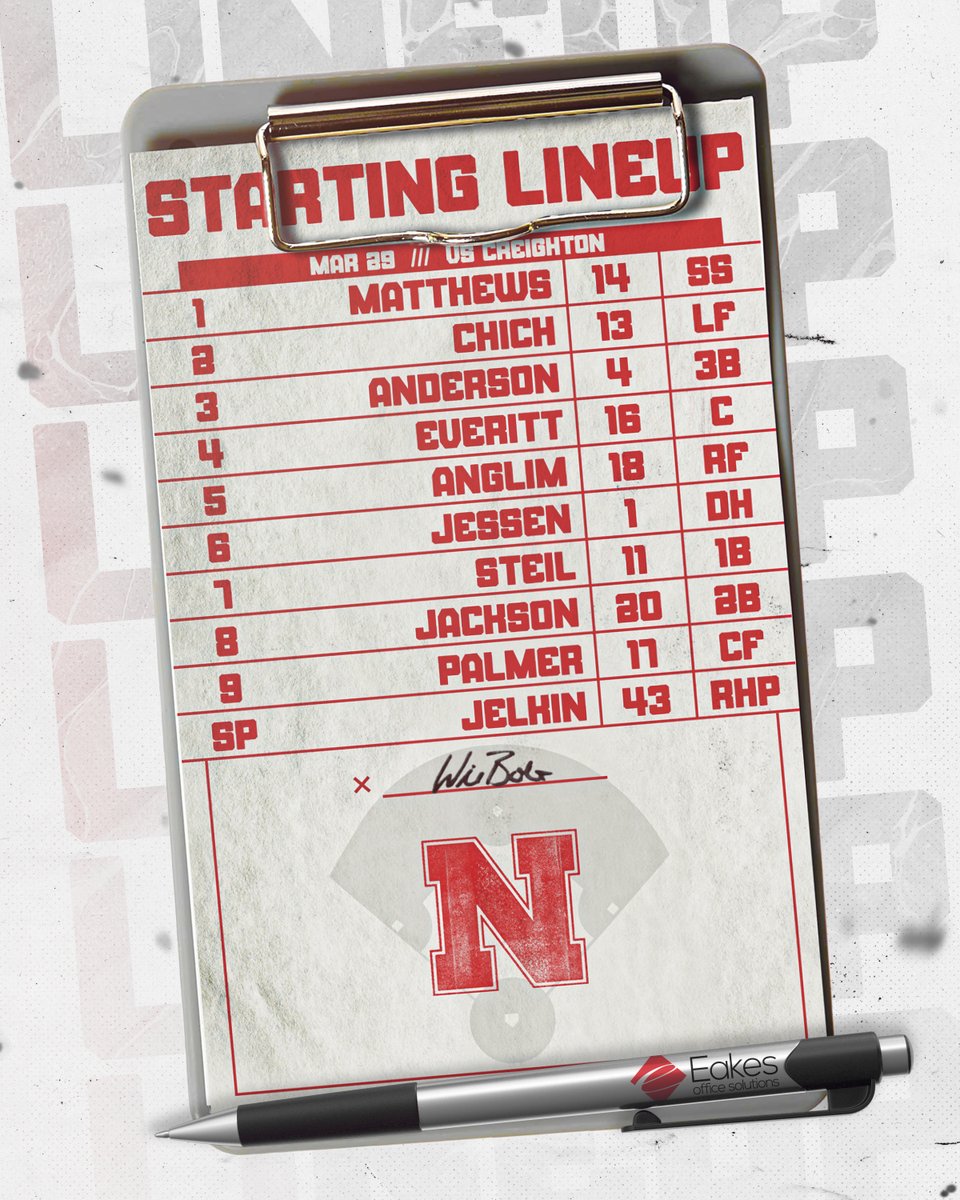 HuskerBaseball's tweet photo. Tuesday night in Omaha.

Tonight's lineup against the Jays. https://t.co/TJYJpj6Bgi