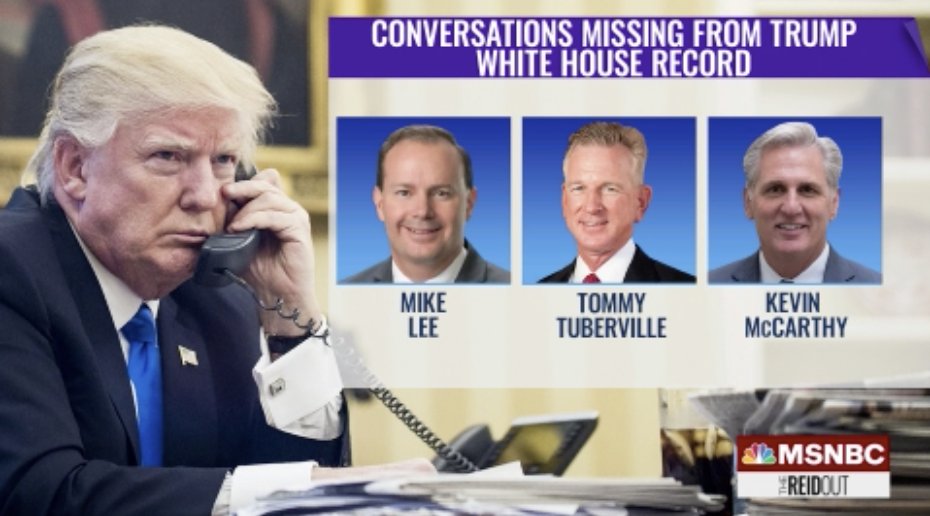 Conversations missing from Trump White House record. #TheReidOut