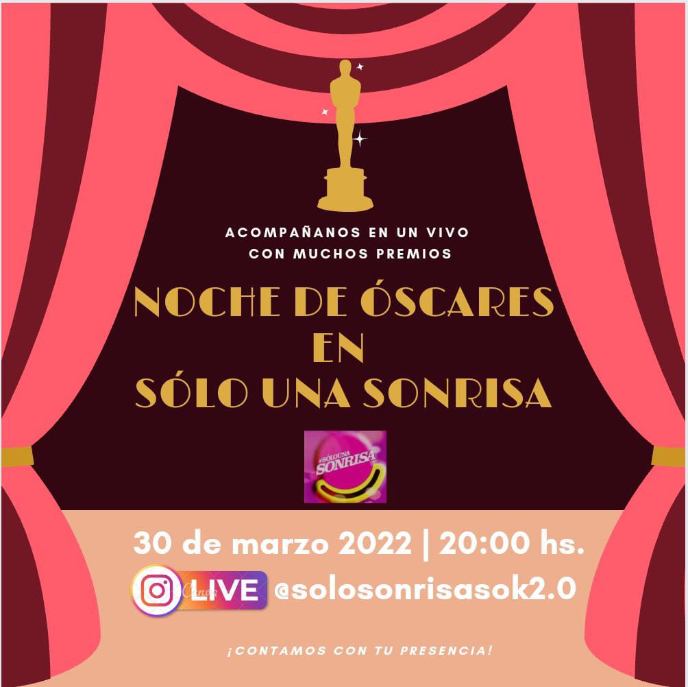 Solosonrisasok's tweet photo. ¡Mañana nos volvemos a encontrar! 
Juegos, sorteos y diversión asegurada!  Especial #oscars2022 😁🙌

¡Los esperamos a las 20 hs. Por Instagram. Live! 

#sonrisas #juegos #sorteos #diversion #instagramlive #oscars https://t.co/7BAMzmspn9