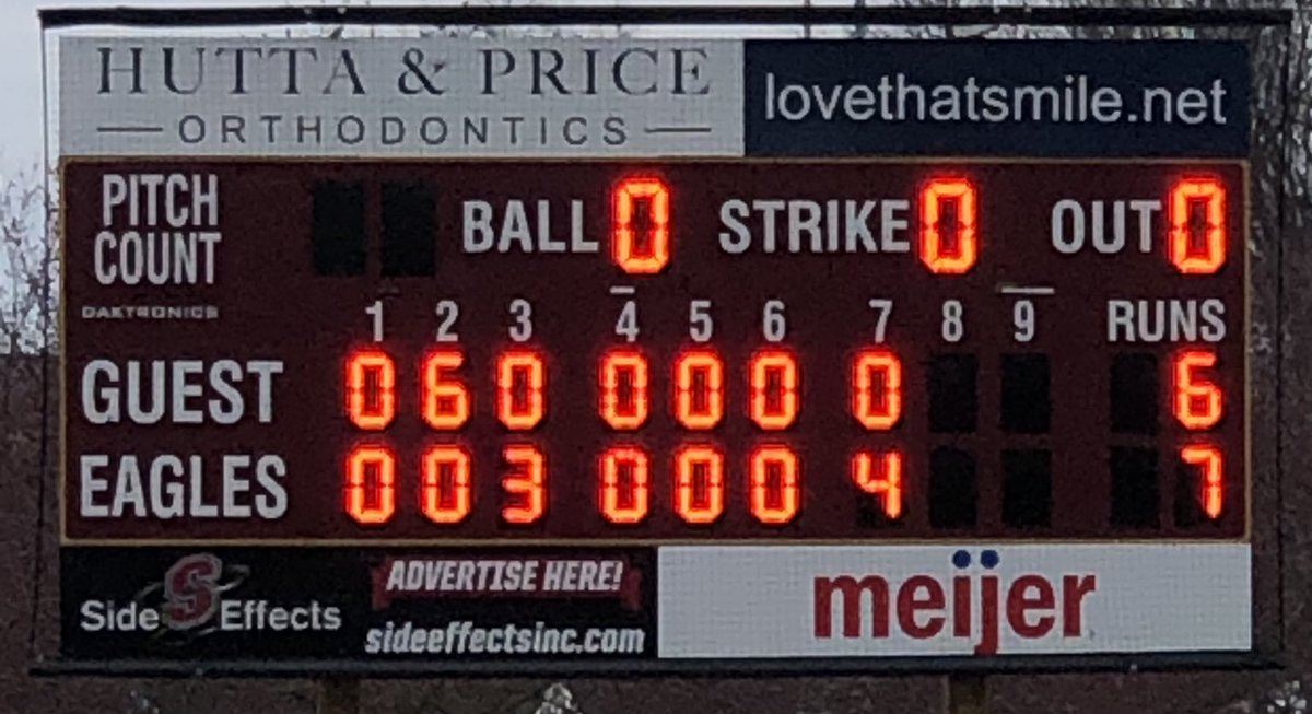NAEagleSoftball's tweet photo. Your Eagles walk it off in the bottom of 7 to take the season opener vs. Licking Heights. A lead off long ball by Lescody, grounder up the gut by Bowersock, walk by George &amp; a bomb by Riley show the heart of this team. Can’t see what the rest of this season brings. Go Eagles 🦅🥎 https://t.co/MqVYPDfDPF