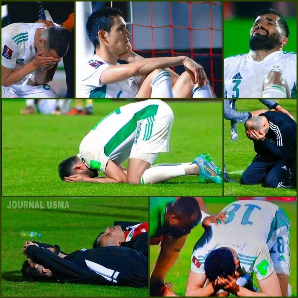 Mr_Margaza's tweet photo. #الجزاير_الكاميرون
ليلة حزينة ، قاسية ، أليمة على كل الجزائريين 
المونديال ضاع في ثواني اخيرة في سيناريو قاتل 

#الجزائر #مونديال_قطر_2022 #بلماضي #محرز https://t.co/y8lxrIMp6A
