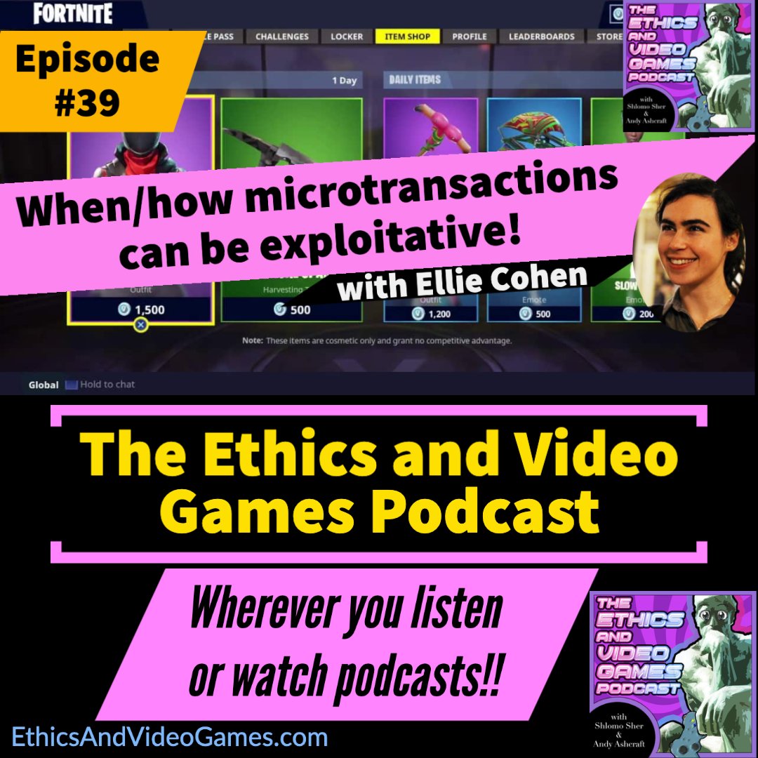 VideoGameEthics's tweet image. What can or does make a game microtransaction #exploitative and what can be done about it?

Listen/Watch:
Apple: apple.co/3qJMELz
Spotify: spoti.fi/3Lo5503
YouTube: bit.ly/3iLKZ3C

#gamedev #gaming #videogames #gamingcommunity #FreeToPlay