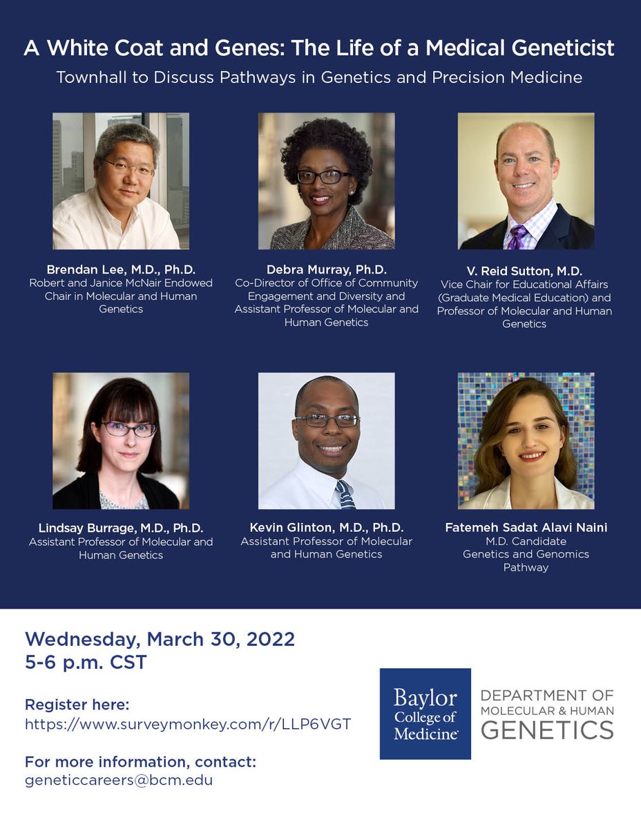 DDM_GGAoUEwG's tweet photo. Medical students join us to learn about careers in medical genetics. #medicalstudents #SNMA #LMSA #residencyprograms #genetics #BCMgenetics #AAMC https://t.co/OiCq2zaFgx