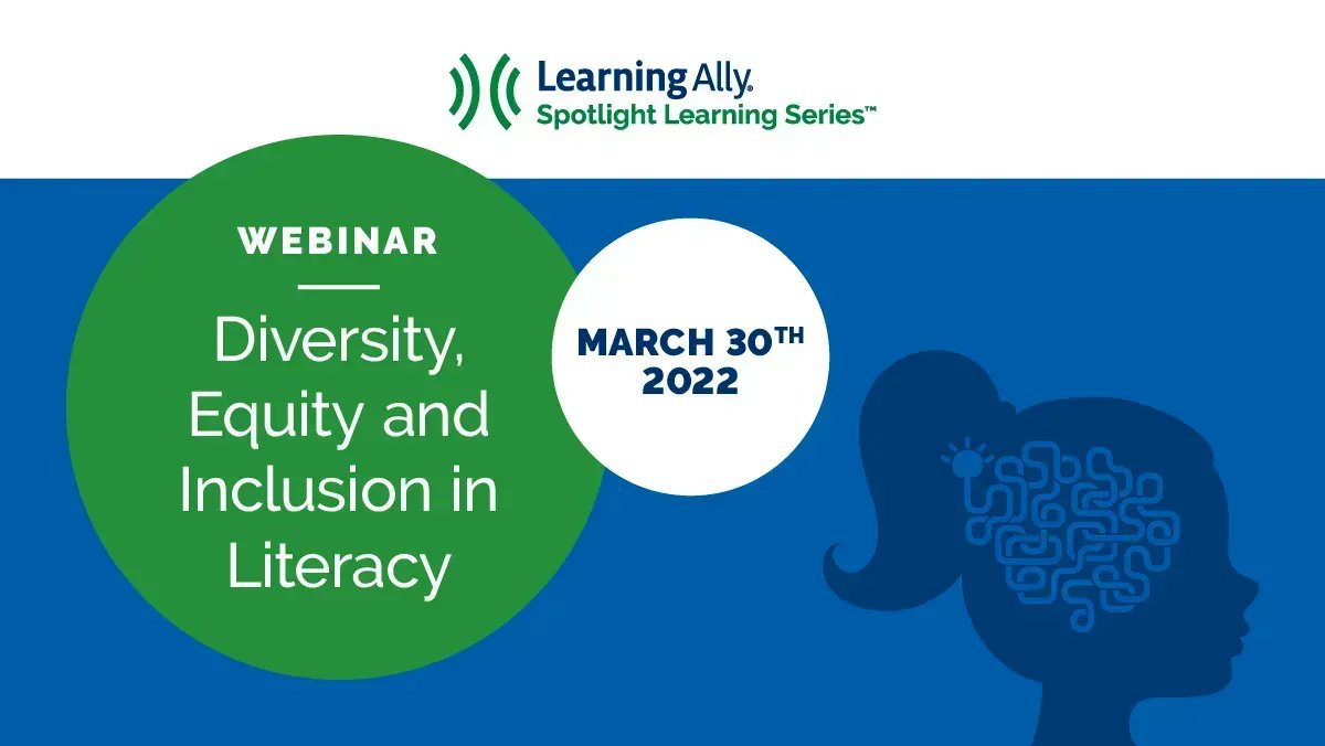 KPloves2read's tweet photo. Dr. Sherril English will discuss belonging in the era of #Diversity, #Equity & #Inclusion, and the foundational importance of #literacy in achieving #equity in disadvantaged populations. #SpotlightLearningSeries #SLS #DEI @Learning_Ally
Register now: https://t.co/zBLZ4RwyRy https://t.co/ppgN0hDs9o