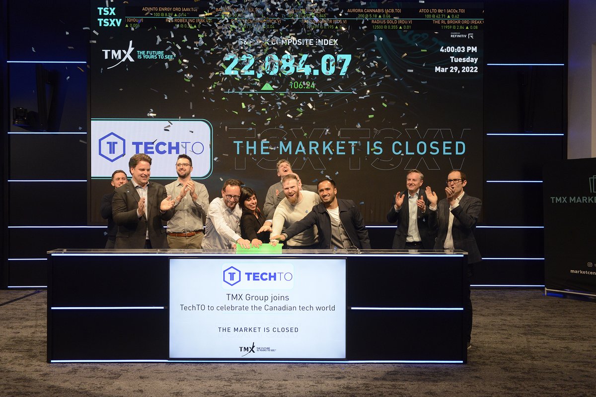goldlist's tweet photo. The @TechTO team invited our Lifetime Members to close the Toronto Stock Exchange today to celebrate the #ThreeCommaClub https://t.co/HpRwPVv3Om