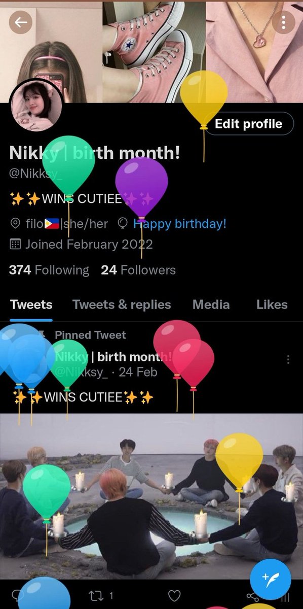 Nikksy_'s tweet photo. TWITTER GAVE ME BALLOONS!! https://t.co/5BFvz7bNND
