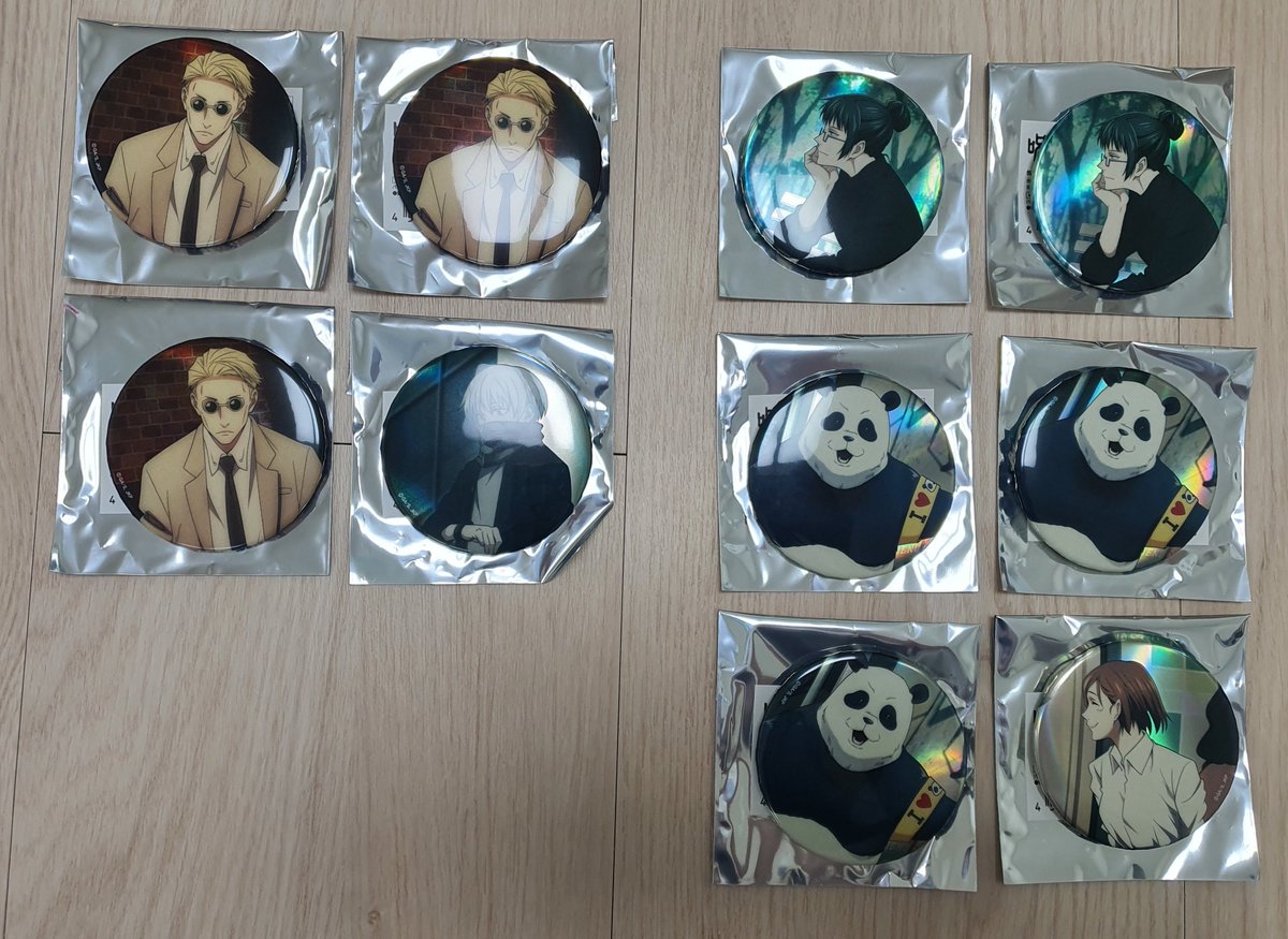 sell__berry77's tweet photo. 주술회전 마파MAPPA 10주년 홀로그램캔뱃지 판매

개당 0.8

나나미는 마키,판다,노바라 중 1개 같이 구매
토게는 판다2개 같이 구매해주세요ㅠㅠ

🐾 배송 택배류, 우편류 전부 가능
🐾 캐릭터 확인 후 보관 중입니다! https://t.co/0kTytaUcuG
