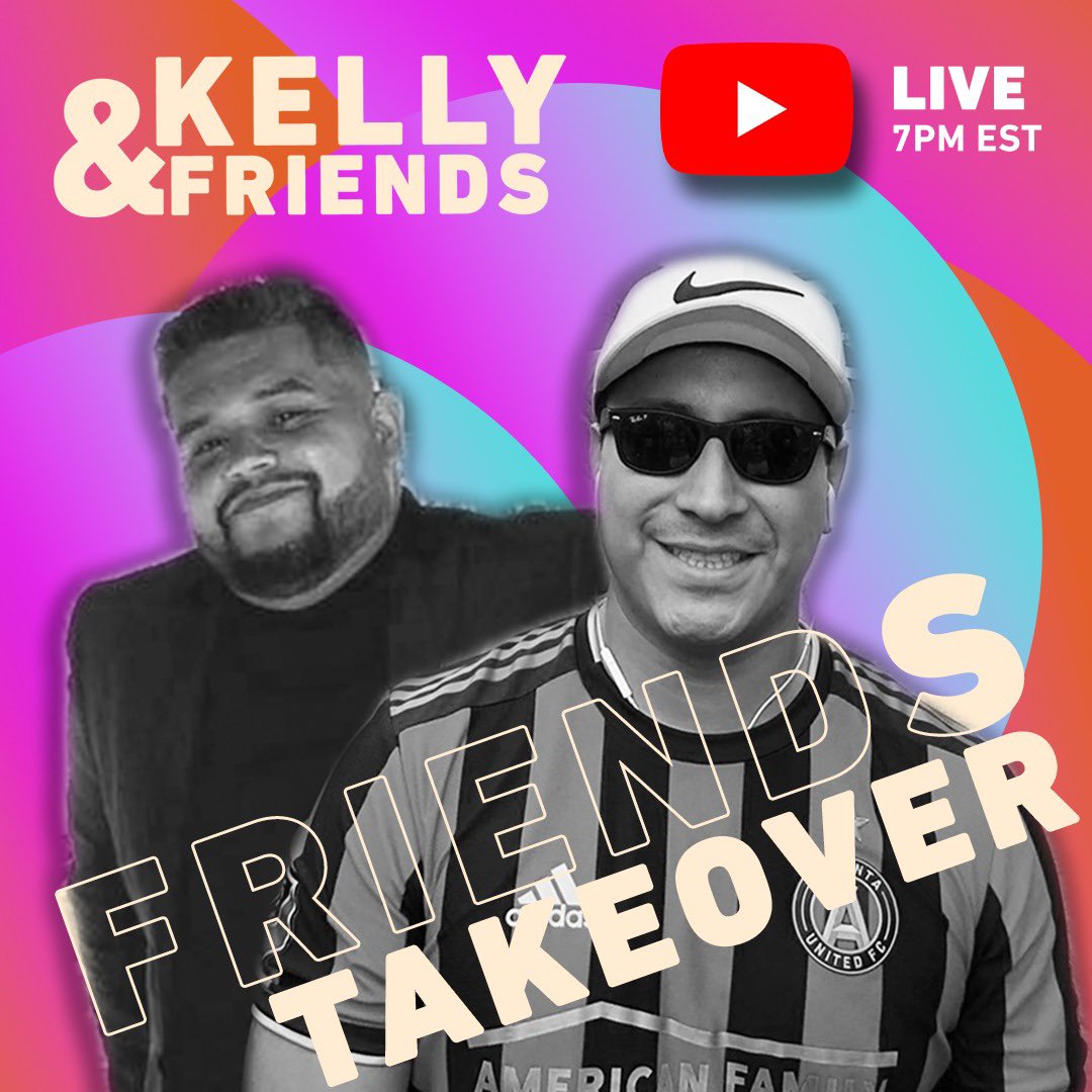 latinheat's tweet photo. 🚨TOMORROW AT 7PM🚨

Don’t miss out on a special #KellyAndFriends episode where the &amp; FRIENDS Takeover the LIVE podcast on YOUTUBE! 

Featuring a special bet between me and @ph_arout. 

Loser has to take on the BWW “Blazin’ Challenge” LIVE! https://t.co/6BxZBSFtul