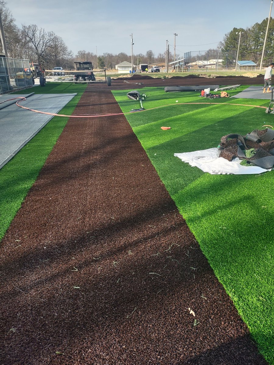 Meridian15Supt's tweet photo. After months of waiting on material, installation finally began this week! https://t.co/TDX1vS2ZTa