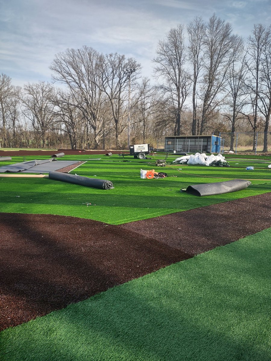Meridian15Supt's tweet photo. After months of waiting on material, installation finally began this week! https://t.co/TDX1vS2ZTa