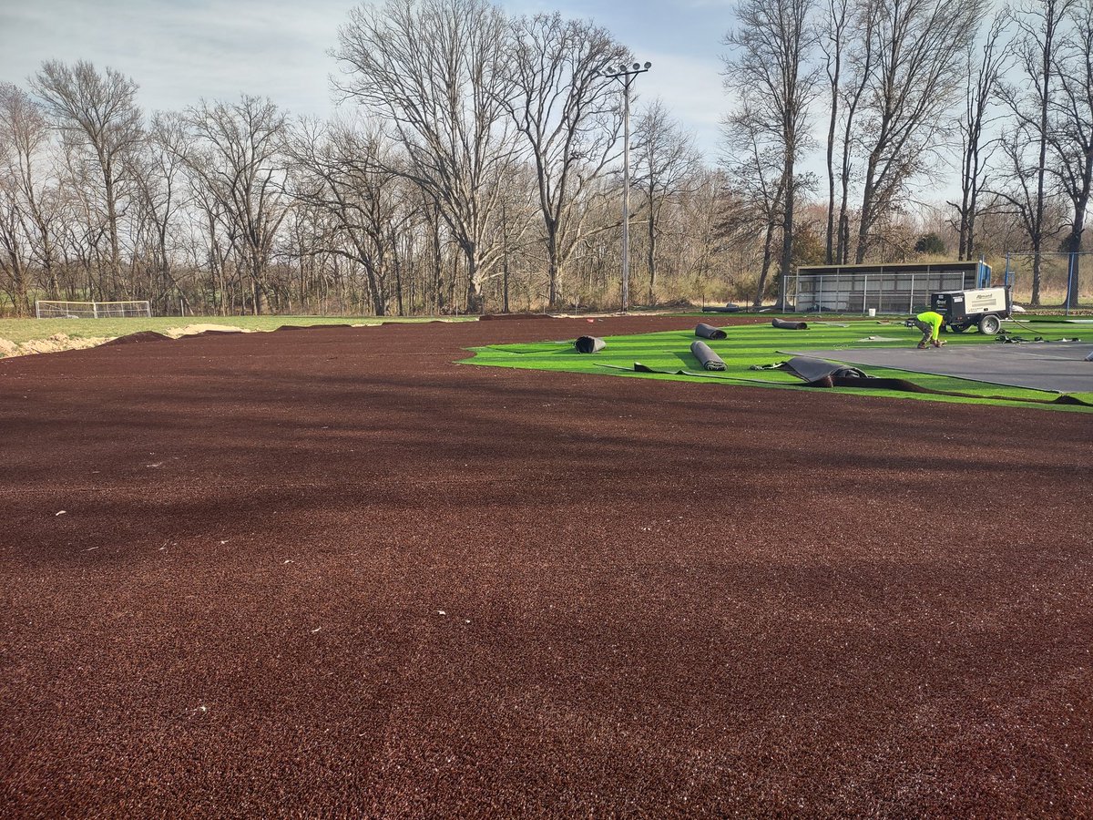 Meridian15Supt's tweet photo. After months of waiting on material, installation finally began this week! https://t.co/TDX1vS2ZTa