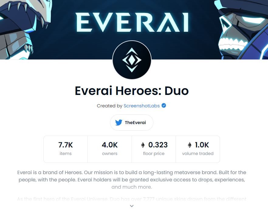 MonsieuRabbit's tweet photo. Can we dore more than +100% &amp; 1k ETH volume in one day? 
@TheEverai #everai #4everai #nft https://t.co/lunIzVce8L