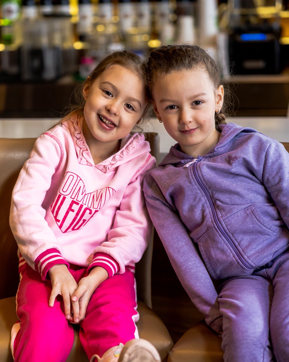 Meet our newest WahlFans - the Irons Girls, who instantly light up <a href="/WahlburgersCA/">Wahlburgers Canada</a> with their irresistible smiles. 

Look forward to seeing them and family on their next Toronto visit. 💚