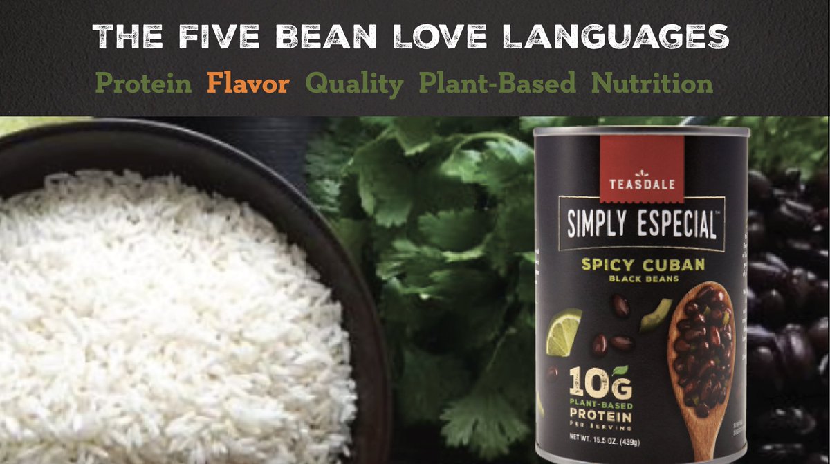 SimplyEspecial's tweet photo. If flavor is your 5-bean love language, then you must try Teasdale Simple Especial’ s Spicy Cuban.  To drive your taste-buds crazy, add some plantain. Like if you agree!

 #teasdalessimpleespecial #5beanlovelanguage #whatsfordinner #beansnrice https://t.co/IJjvgd08eO