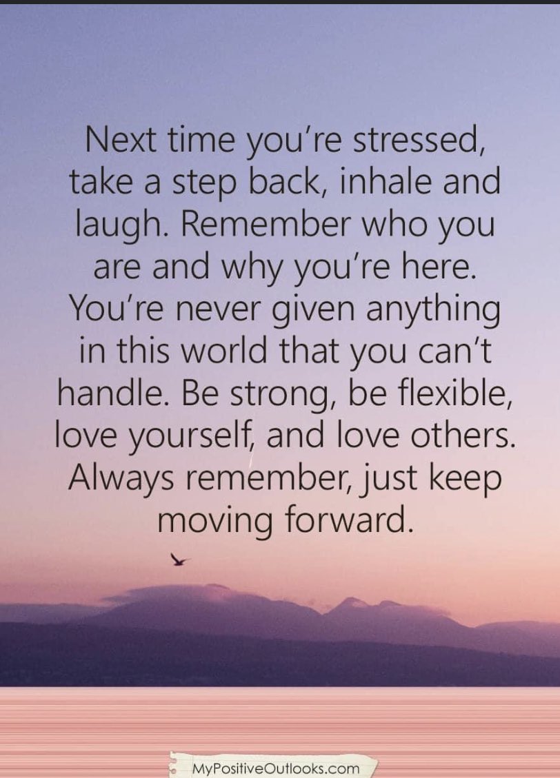 A great reminder in a stressful season.