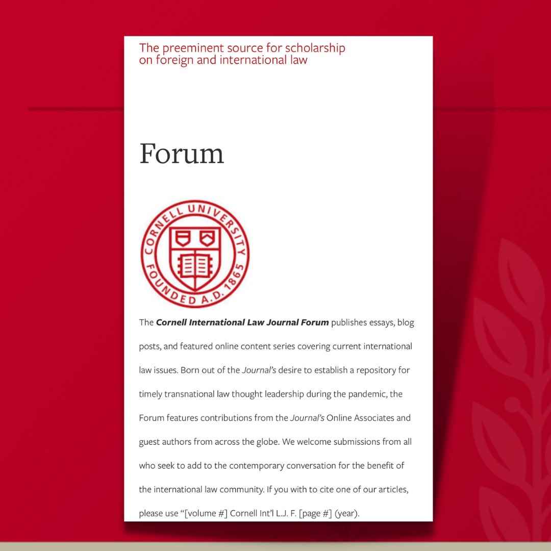 Cornell Int'l L.J. tweet media