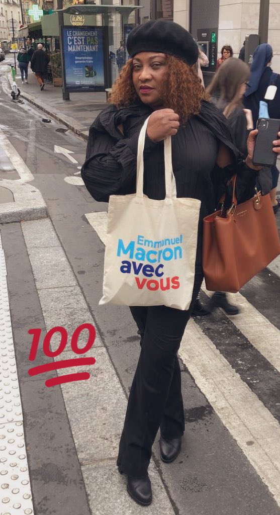 CazesAngele's tweet photo. I think of myself as a #WorkingGirl who decided to give some Time for free for @EmmanuelMacron 👉🏼it #WorthIt! He deserve it & because of my ancestor #MbidaMengue killed by germans, because he wanted a Better Life for his #people Hopefully he is Proud of me today🤞🏼
#HummanRights https://t.co/6jJFWYq1cw