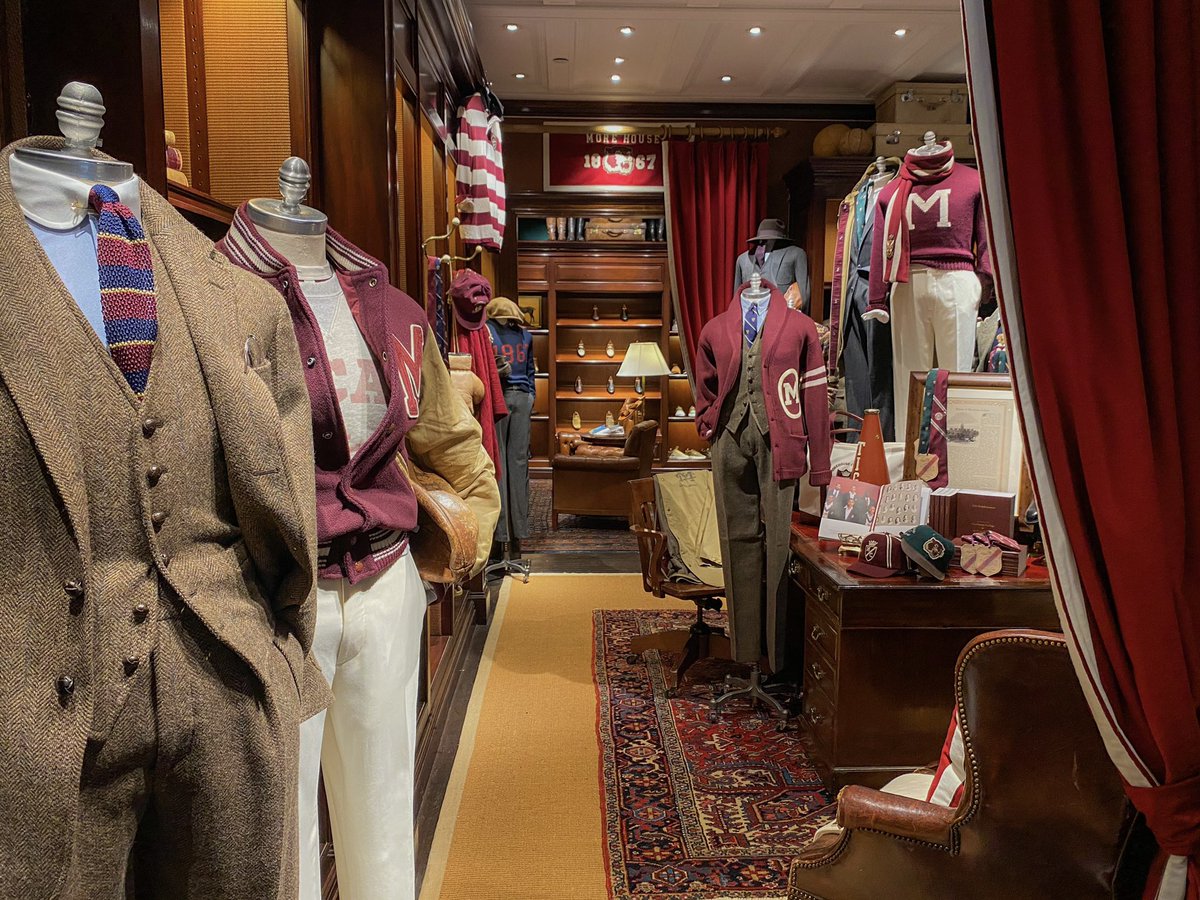 captaintttttt's tweet photo. Images from the @RalphLauren #spelmancollege #morehousecollege store displays in NYC for those unable to visit. https://t.co/EMJmCzwINv