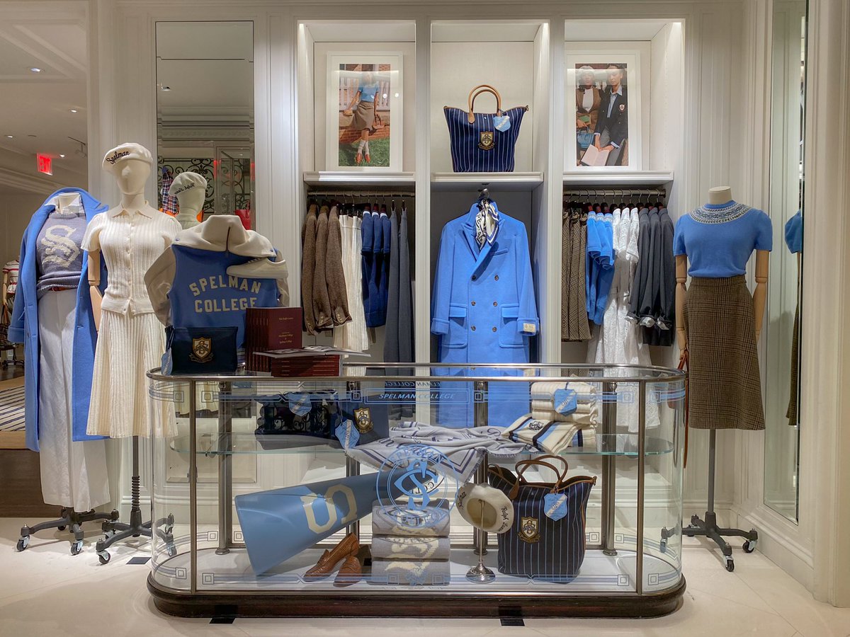 captaintttttt's tweet photo. Images from the @RalphLauren #spelmancollege #morehousecollege store displays in NYC for those unable to visit. https://t.co/EMJmCzwINv