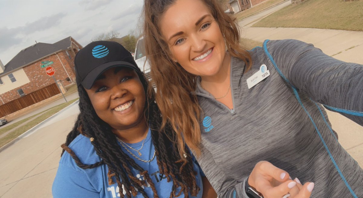 NNekuza's tweet photo. Out in the streets growing our blazing fast fiber speeds with my girl @bryanawill24! #LifeAtATT #ATTFIBER #BestInTheWest #NTX @NTX_Market @MattZeeNTX @TerronJernigan https://t.co/ICN2tGGHP3