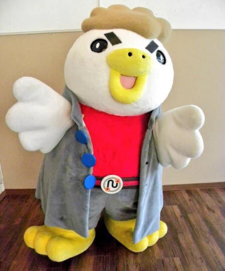 Chikinan Bancho, a delinquent chicken, is the mascot of Nobeoka City, Japan. 