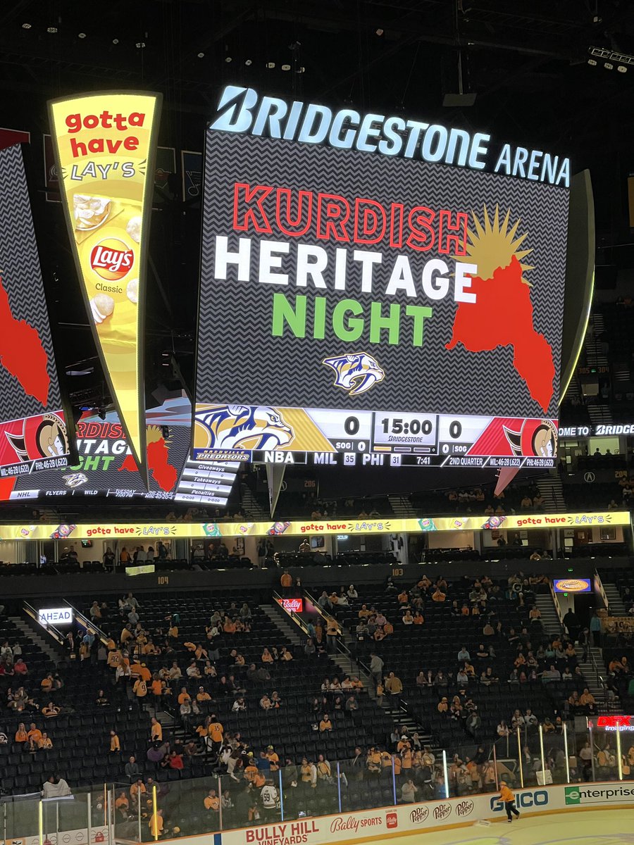 BalinKAli's tweet photo. Kurdish Heritage Night in Smashville @PredsNHL @kurdishpros https://t.co/HG5llGyaZq