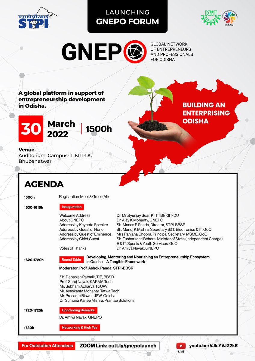 GnepoForum's tweet photo. Global Launch of GNEPO Forum

Bringing together all key Stakeholders for a cohesive Entrepreneurial Ecosystem in Odisha.

Join us on 30th March 2022 from 1500h to witness the launching ceremony.

Outstation attendees can join via zoom: https://t.co/Grwi7fZYHj https://t.co/pwee2xYr5A
