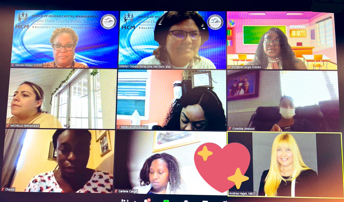 Mcepero's tweet photo. Thank you @AndreaHajek and @NBPTS for your support to M-DCPS educators. Teachers CHOICE NBCT PLC participants confirmed their commitment to become NBCTs! #MDCPSstrong + #NBCTstrong = Powerful combination @millygonzalez22 @MDCPS_HCMChief @SuptDotres @rwimberly67 @Pbrookins44 https://t.co/Gl8ytRl3bf