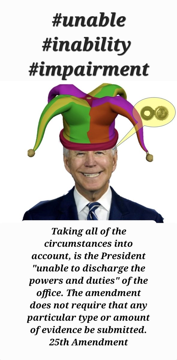 ManiMalagon's tweet image. #TwentyFifthAmendment #impairment