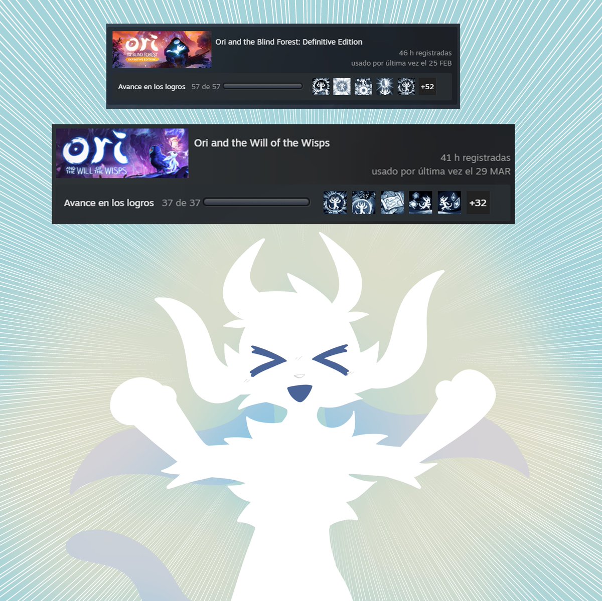 verFyhi's tweet photo. I've completed both Ori games. I became Ori. https://t.co/59QvVnqcLs