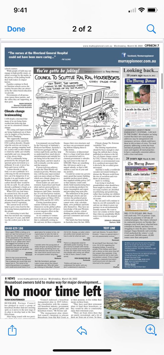 Our local paper at it again, giving voice to climate denial garbage. <a href="/DoctorKarl/">Dr Karl</a> can you help me debunk this rubbish? Althoigh I doubt theyd have the guts to print one of your letters.