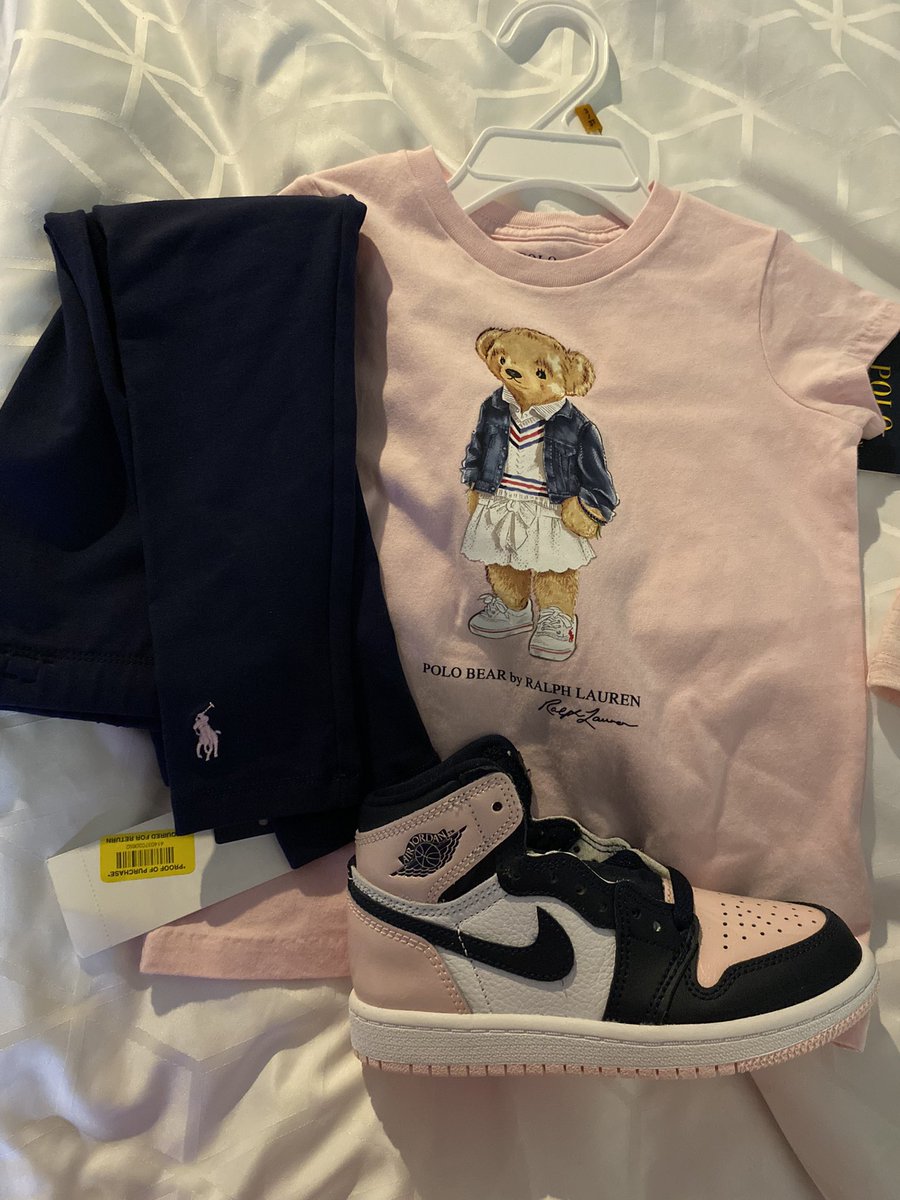 hatmanMD's tweet photo. My baby got to be fresh for her birthday #CreeTurns3 #BubbleGum #PoloBaby #RalphLauren #Nike #Retro1s #Target🎯 https://t.co/yyMfHkoykl