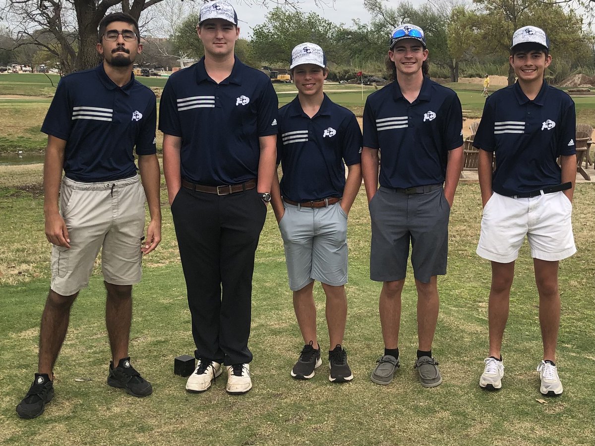 Proud of how these men competed this weekend. They battled harsh conditions and finished 4th at the 27-6A District Championships. Congratulations to Shiv Parmar who finished 4th overall. He will be moving on as the 1st place medalist qualifying for regionals.