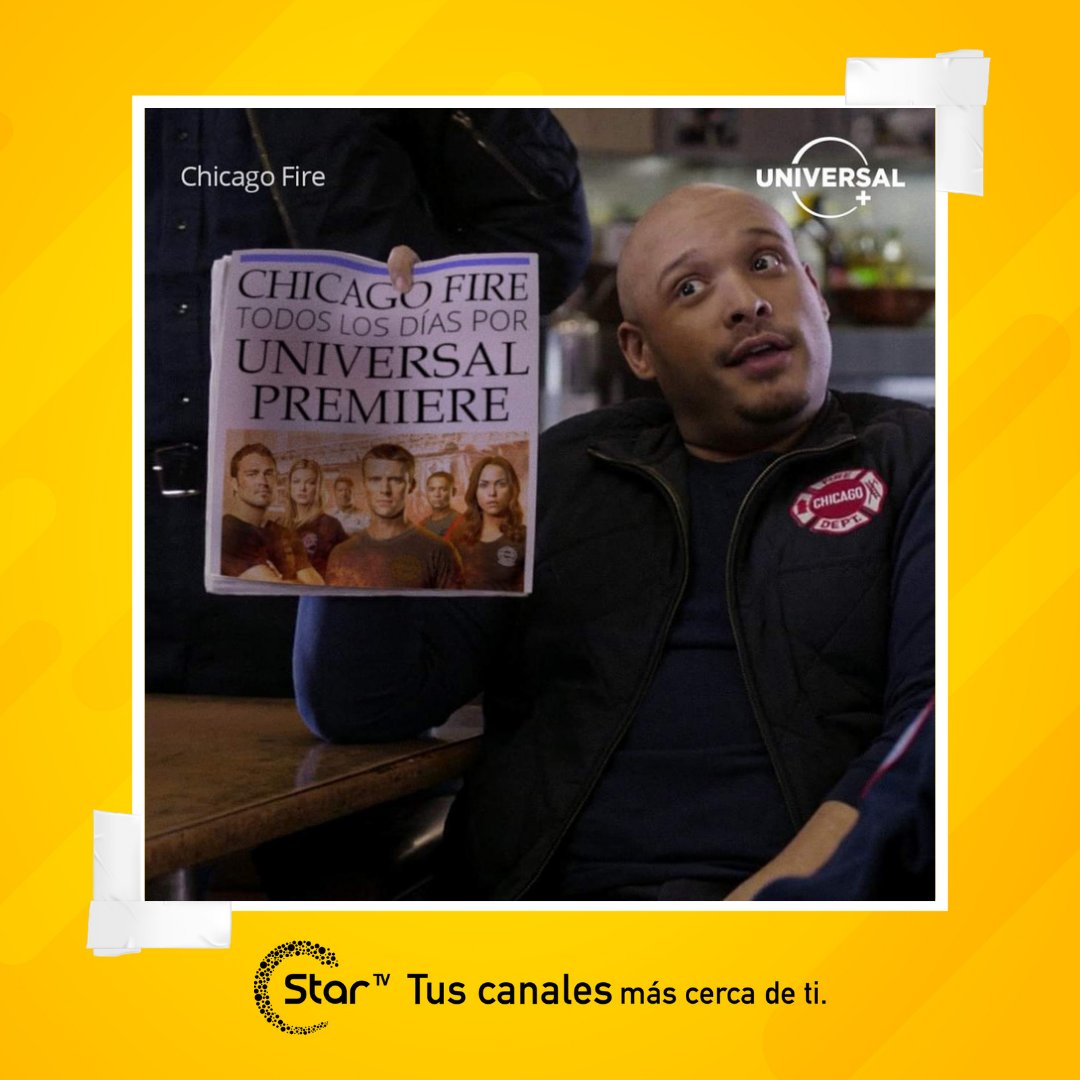 StarTVMx's tweet photo. ¿Todavía no has visto las noticias? ¡#ChicagoFire está en #UniversalPremier ! 👮‍♂️
Contrata ahora #UniversalPlus y disfruta de este team policíaco con #StarTV al 800 700 7827. https://t.co/Y0OAoE0vRJ