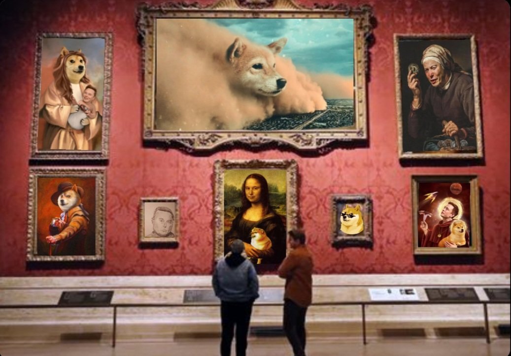 thetradingalien's tweet photo. Meme Museum from the future #dogecoin https://t.co/0CnENCDlcU