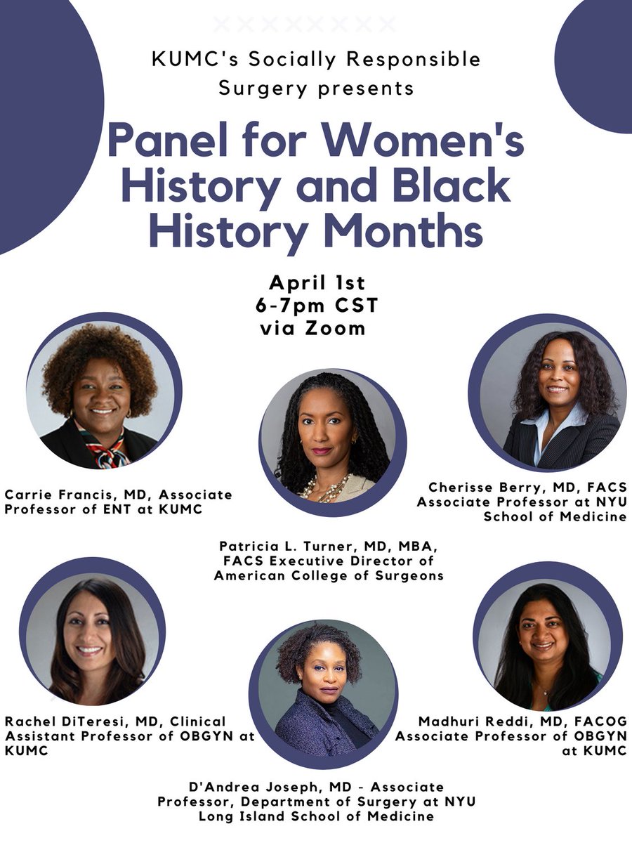Join us this Friday for a panel with 6 amazing female physicians in honor of Women’s and Black History Months!