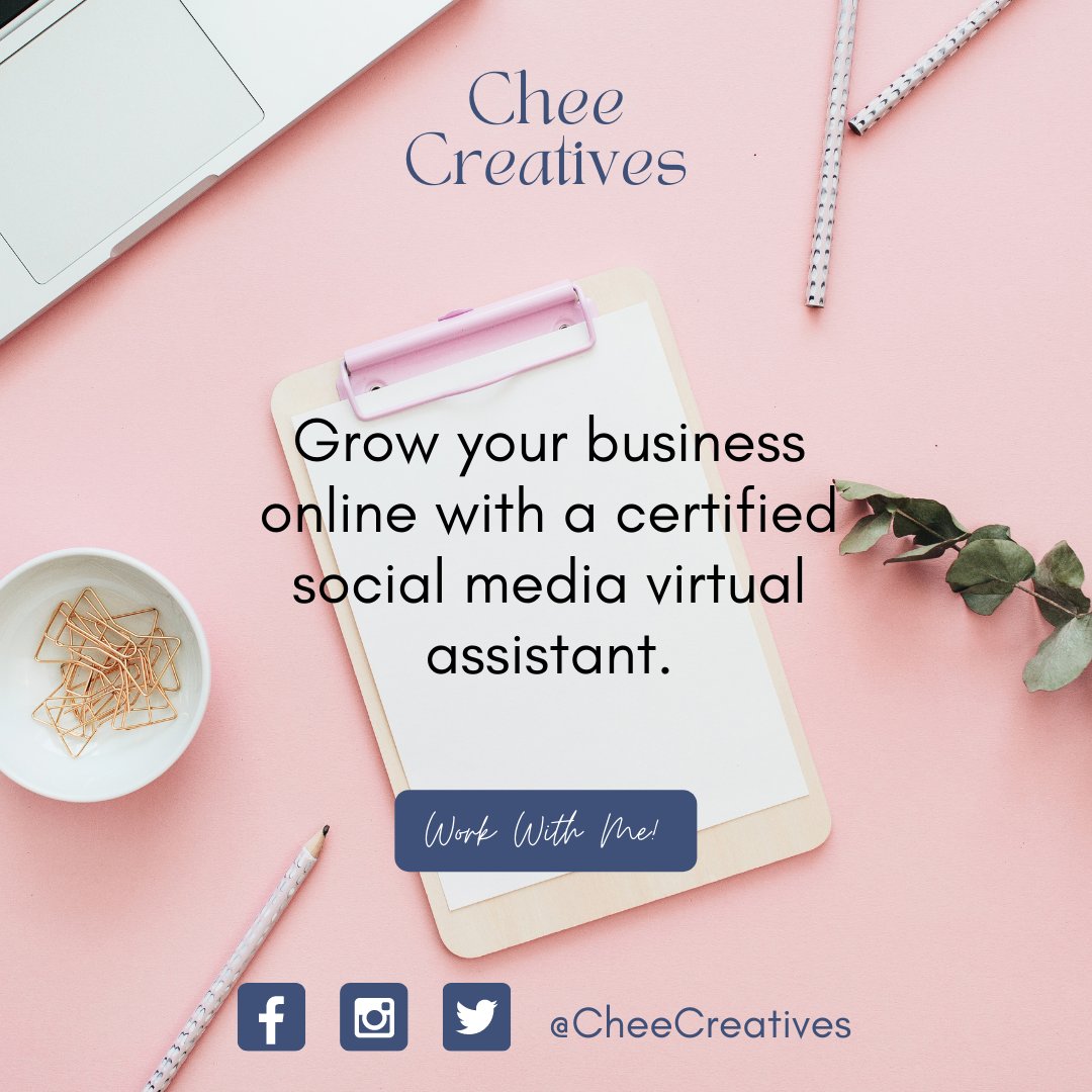 CheeCreatives's tweet photo. Tired of wasting numerous hours on social media trying to raise your brand awareness? 

Save time. Hire a certified VA. Just shoot me a DM and let's discuss how we can make your business grow!😊

#DigitalJobsPH #DICTdigitaljobsPH #VirtualAssistance #LuzonCluster2 https://t.co/NPVrG8XOg3