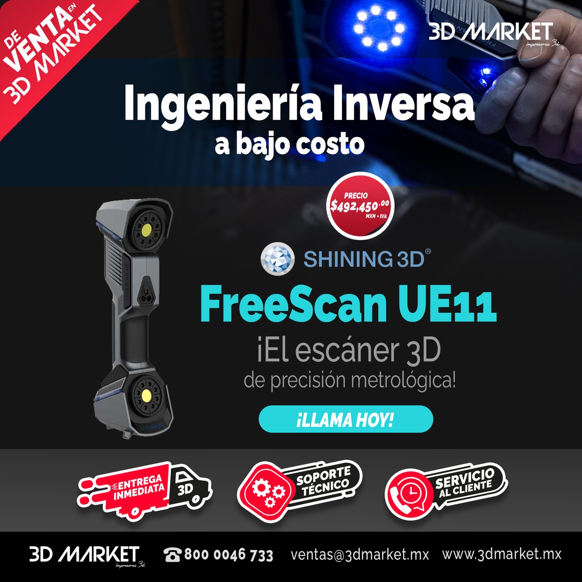 3DMarketMx's tweet photo. 🔷FreeScan UE11 hereda las características icónicas de “alta precisión” y “repetibilidad estable”🔷
Contáctanos para más información:
🌐 https://t.co/VbpjgdyumW
☎️Int. de la República: 800 0046 733
#impresion3d #impresoras3d #3dprint #escaner3d #shininh3d #einscanue11 #freescan https://t.co/RbyeLv2hPD