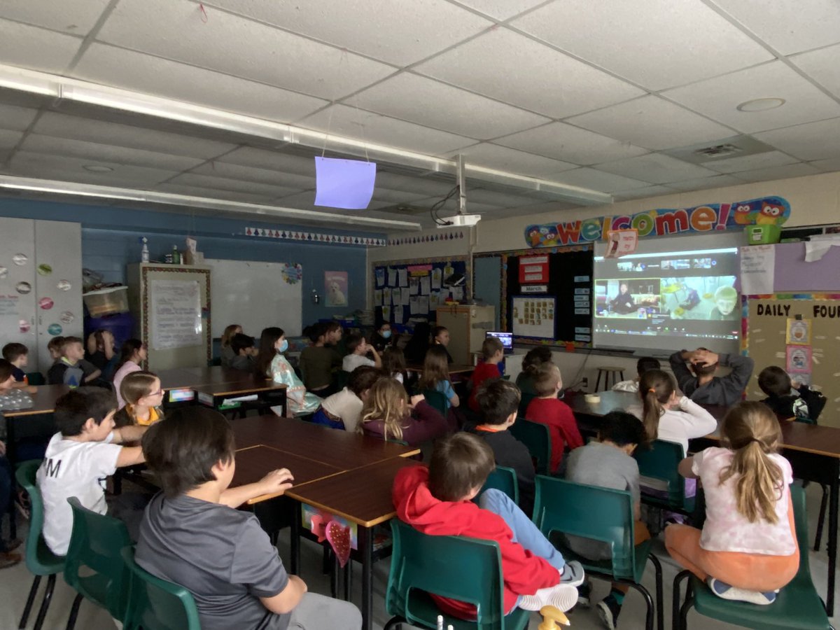 RextonElem1's tweet photo. Mrs. Campbell’s &amp; Mme Joseph’s Grade 3 students were Awed by the Spectacular Steve Spangler at this year’s NB Science Week, Grand Finale!!! Another fantastic week of science learning!!  @stemnorth @asdnnb @SteveSpangler https://t.co/awM8PKBRp4