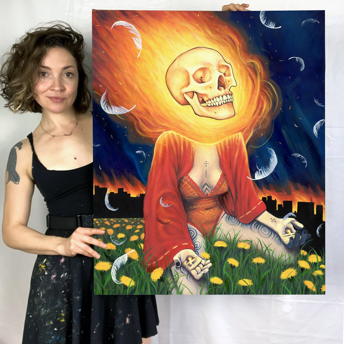 HouseOfRoulx's tweet photo. AVAILABLE NOW: Alexis Price's “Awakening” Embellished edition is SOLD OUT, limited standard editions remain! https://t.co/cGnk9sGvYe #oilpainting #surrealpainting #newcontemporaryart #printrelease #alexisprice https://t.co/nwPR84iQzI