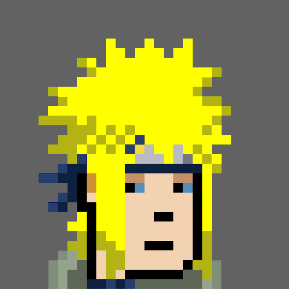 AnimepixelPunkz's tweet photo. Anime Pixel Punkz
Minato Namikaze
https://t.co/EcRGAwiJvf

@opensea 

#NFT  #Polygon  #anime #PolygonNFTs https://t.co/DlUjc8Ip2S