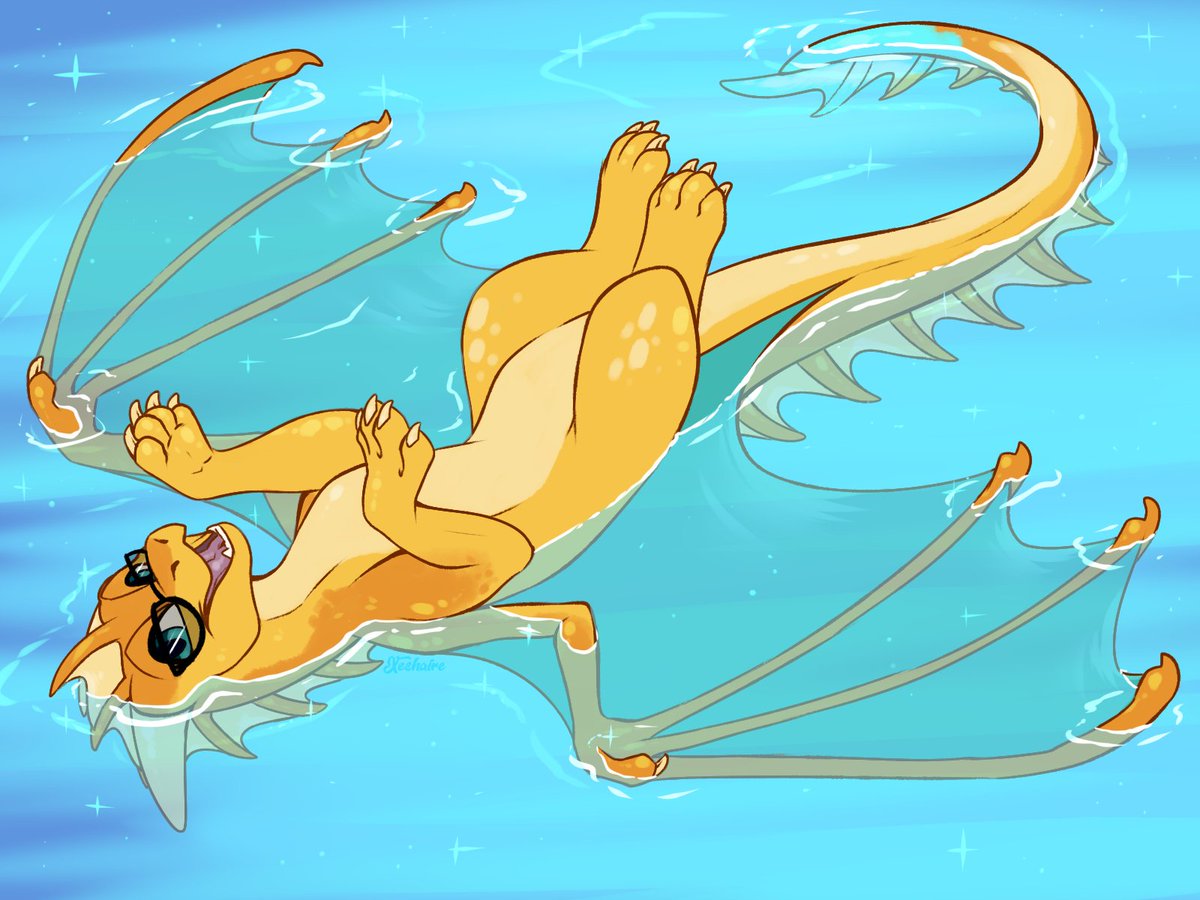 DragonFlicker's tweet photo. @QuenGren Golden beach dragon :3 https://t.co/G9VLdNtEoy