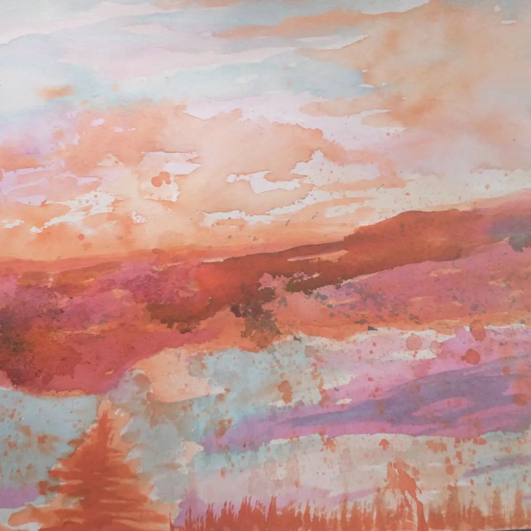 Desachroma's tweet photo. You know when you are in so much pain that you start fantasizing about things like drills going your spine, like you would do absolutely anything for relief? #watercolor #painting #chronicpain https://t.co/uT4G4jWjEz