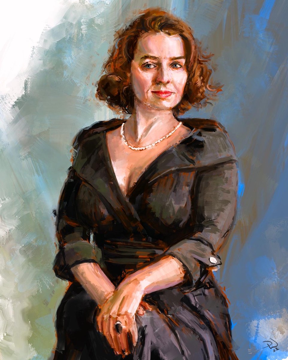 Time to dress up - again! Here's a second #redditgetdrawn for Reddit member u/blueper06.

Made with <a href="/Procreate/">Procreate</a>.

#redditartistnetwork #artistsontwitter #digitalart #portraitart #procreate