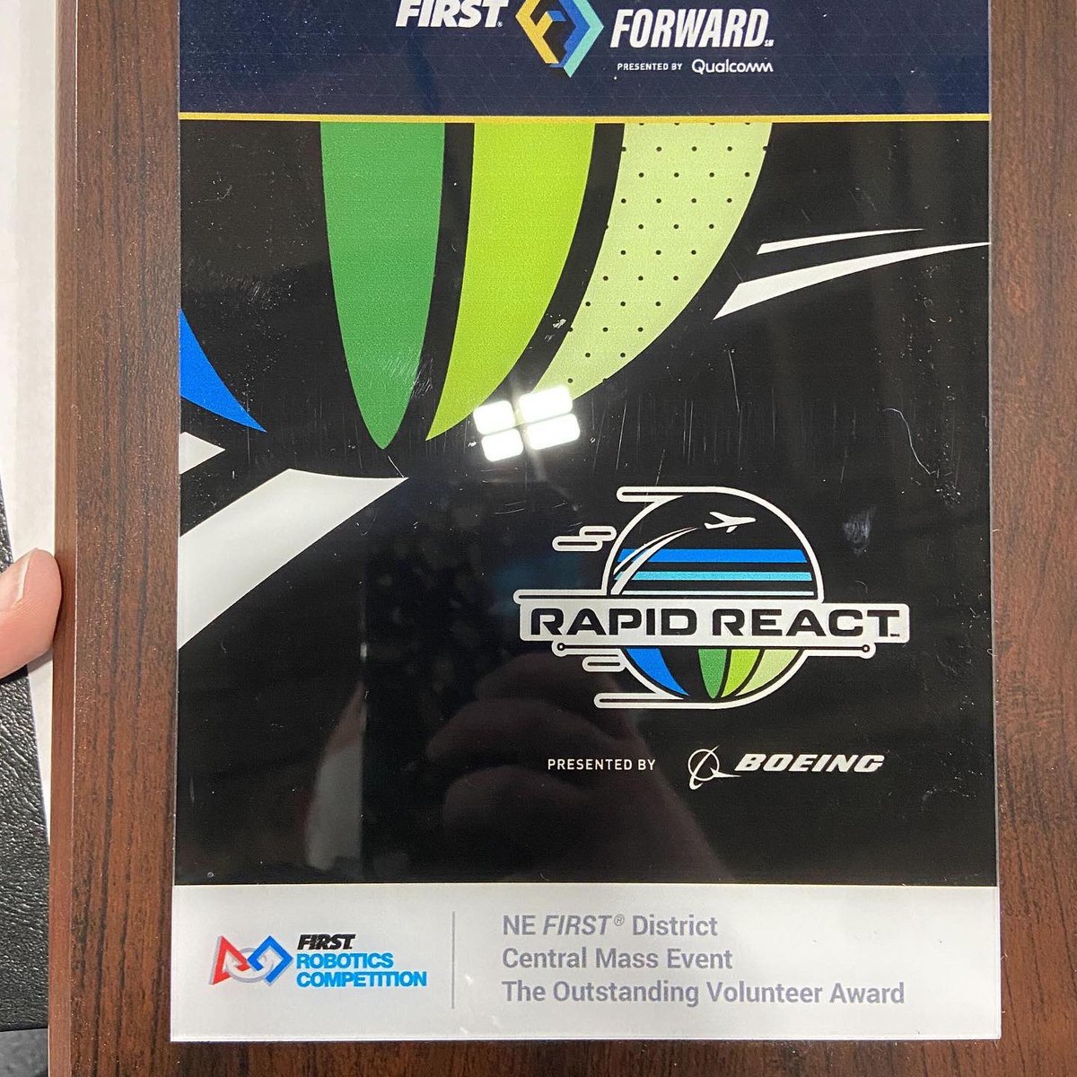 FRC175's tweet photo. We would like to give a huge congratulations to one of our lead mentors, Caroline Marr, for being awarded the Outstanding Volunteer Award at the 2022 Central Mass District Event! Buzz is so thankful to have you, and would like to show our utmost appreciation! #morethanrobots https://t.co/om3CANOsBt