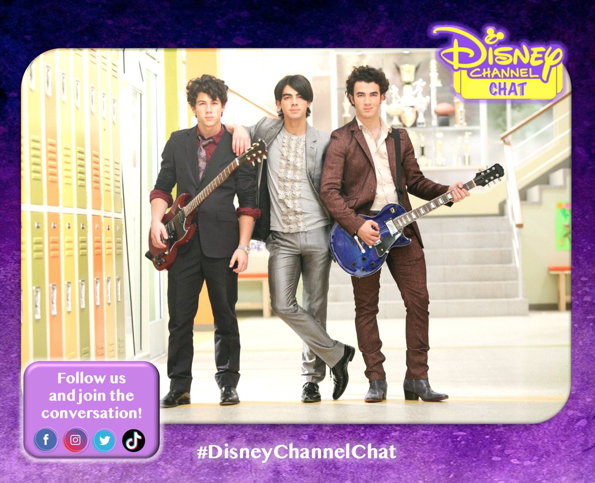 DCCtheseries's tweet photo. Are you ready to rock n’ roll? On the first episode of #DisneyChannelChat we’re talking all about #JONAS 🎸 https://t.co/OxjTQAA7qV